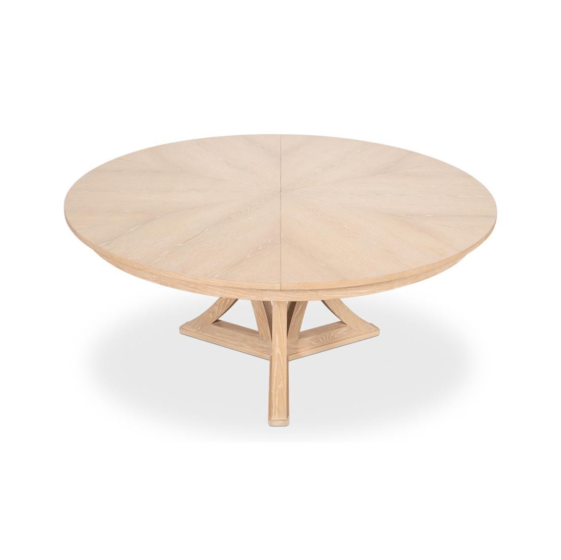 Contemporary Modern Bleached Oak Dining Table - 70