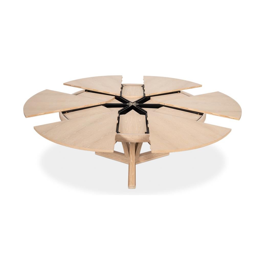 Wood Modern Bleached Oak Dining Table - 70