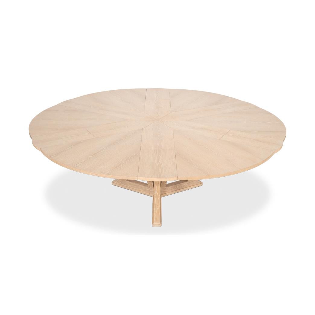 Modern Bleached Oak Dining Table - 70