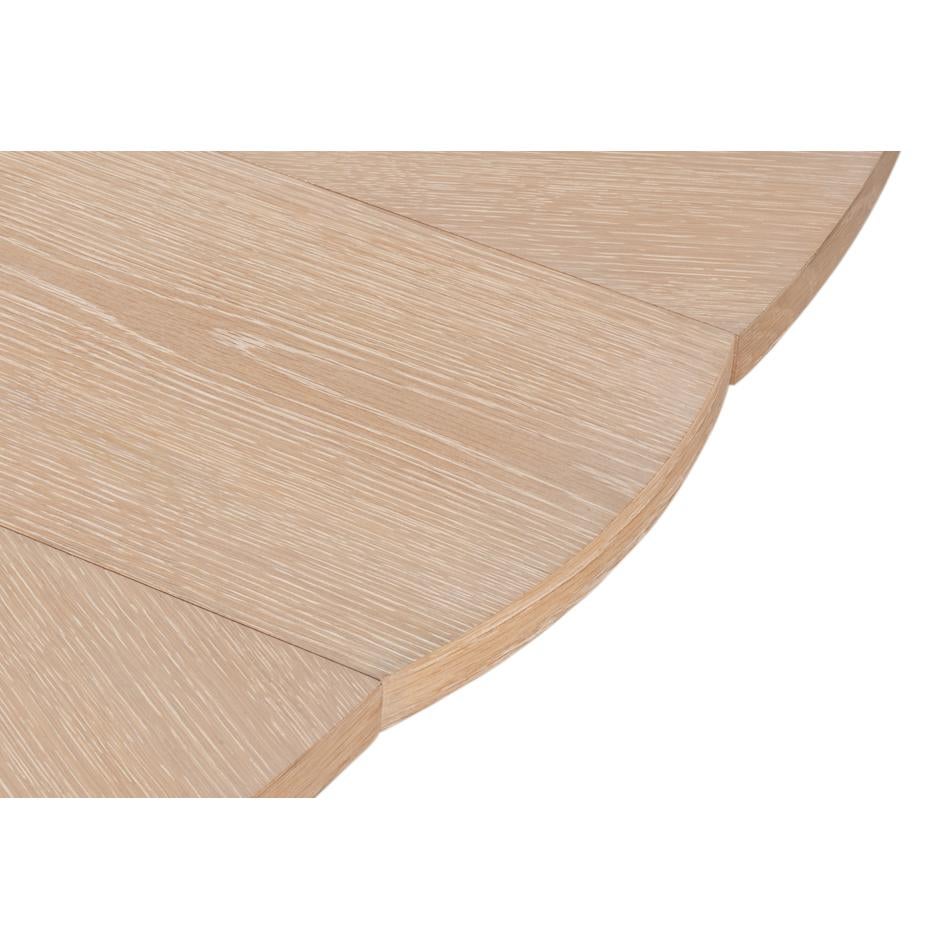 Modern Bleached Oak Dining Table - 70