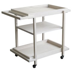 Modern Bleached Walnut "Smyth" Bar Cart by Last Workshop, Custom Options