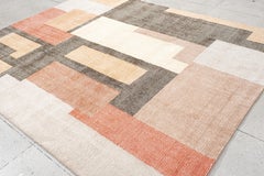Modern Block Pattern in Terracotta, Peach