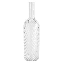 21st Century Blown Glass "Dafne Bottle with 2 Glasses"