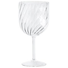 21st Century Blown Glass "Dafne Glass" x2