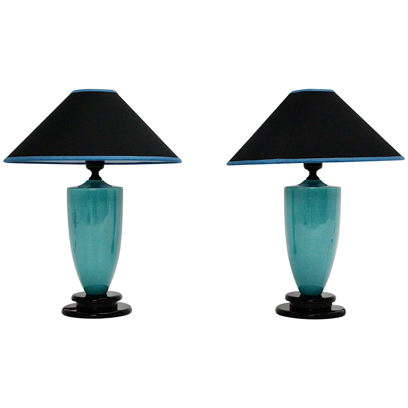 vintage table lamps 1980s
