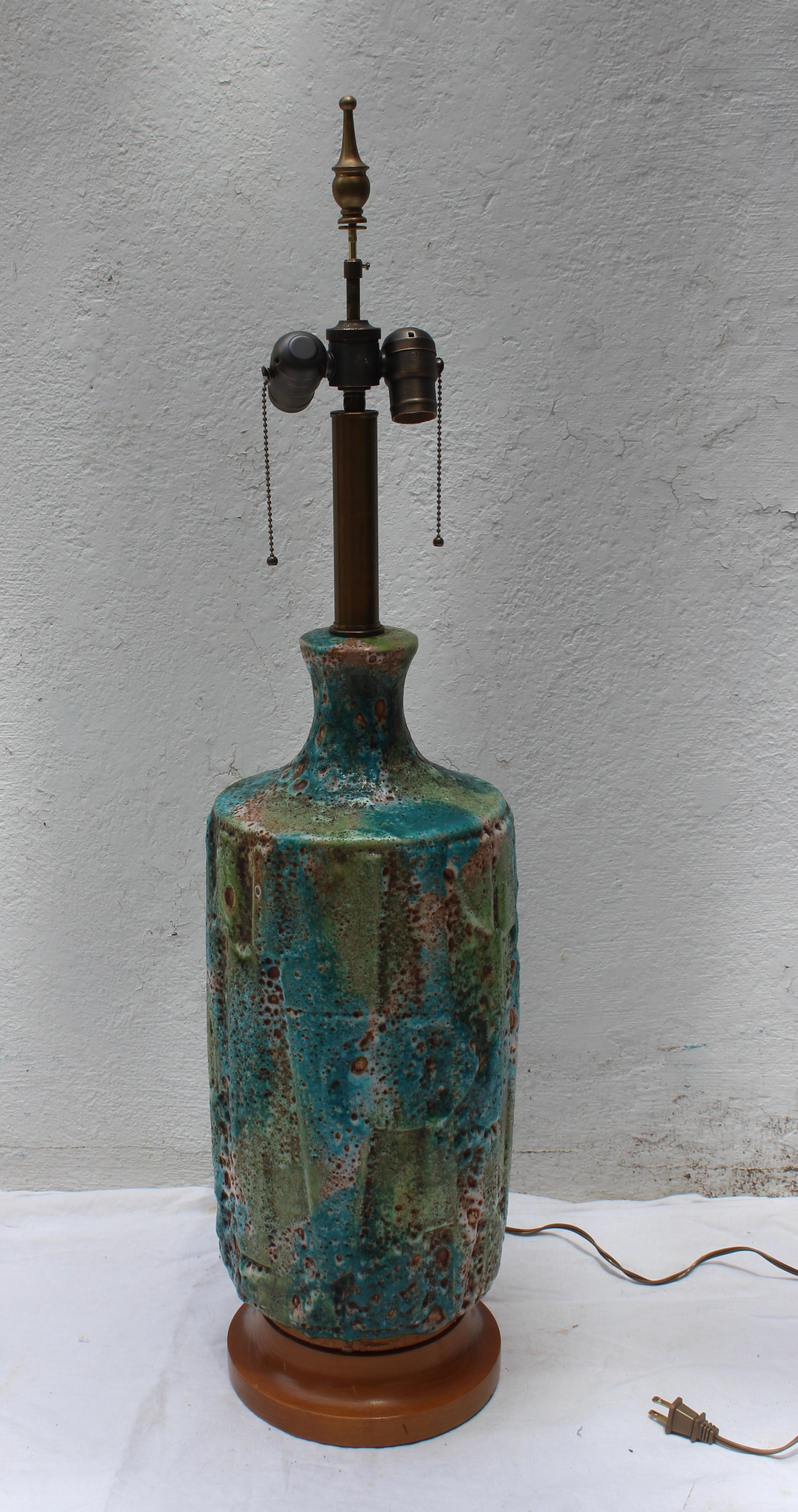 Modern Blue Ceramic Lamp 3