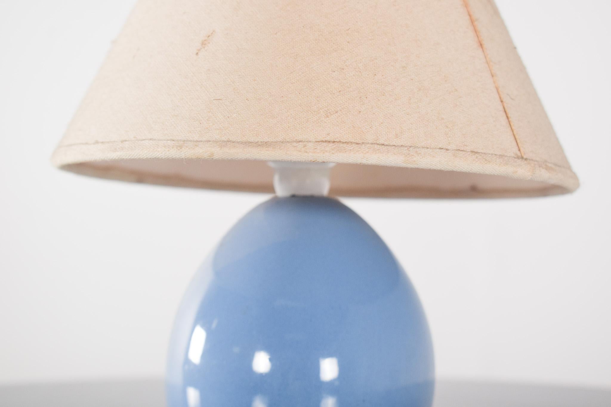 Mid-Century Modern Modern Blue Ceramic Table Lamp For Sale