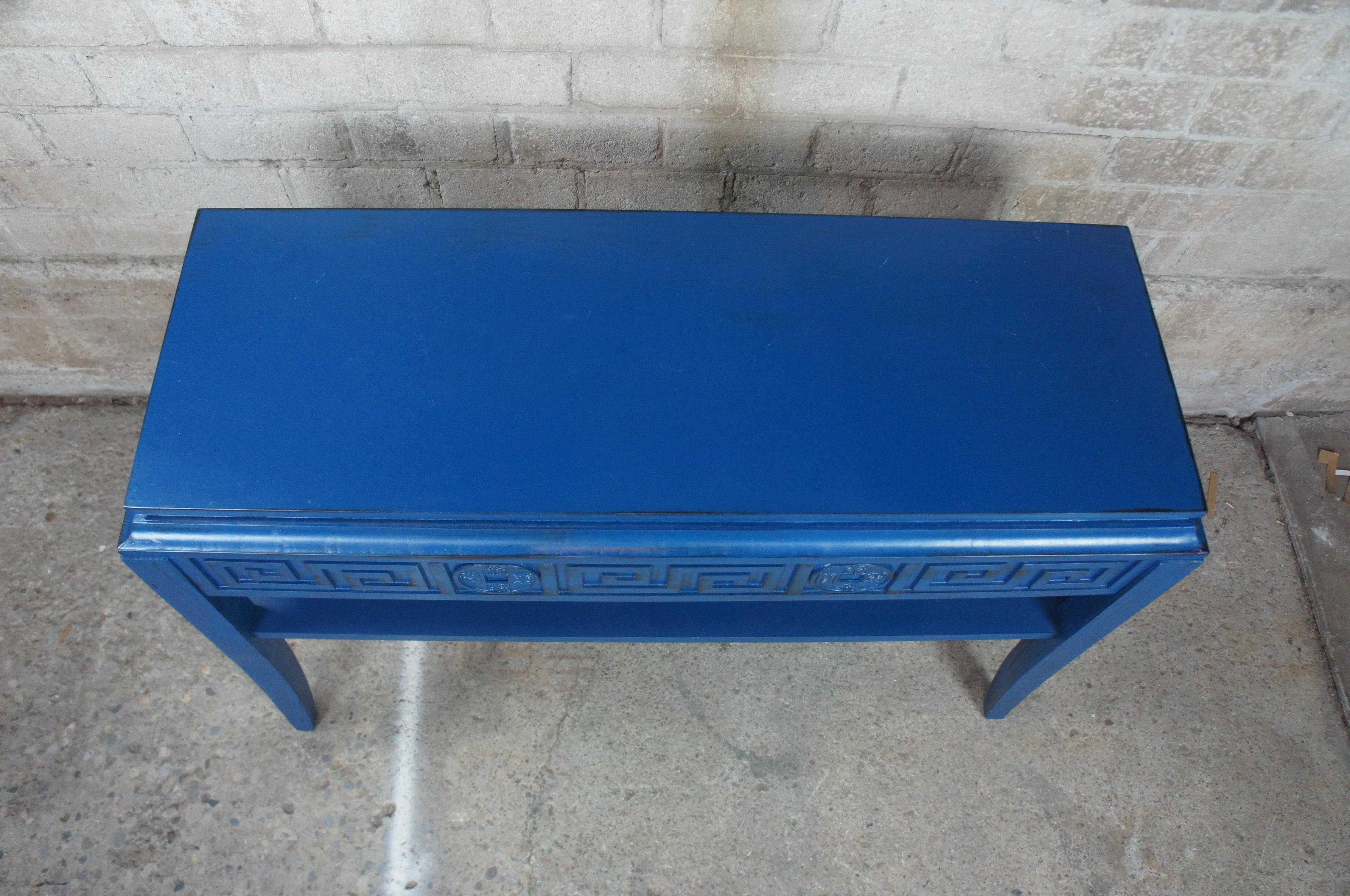 blue hall table