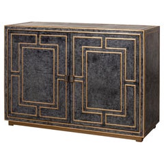 Cabinet moderne en cuir bleu