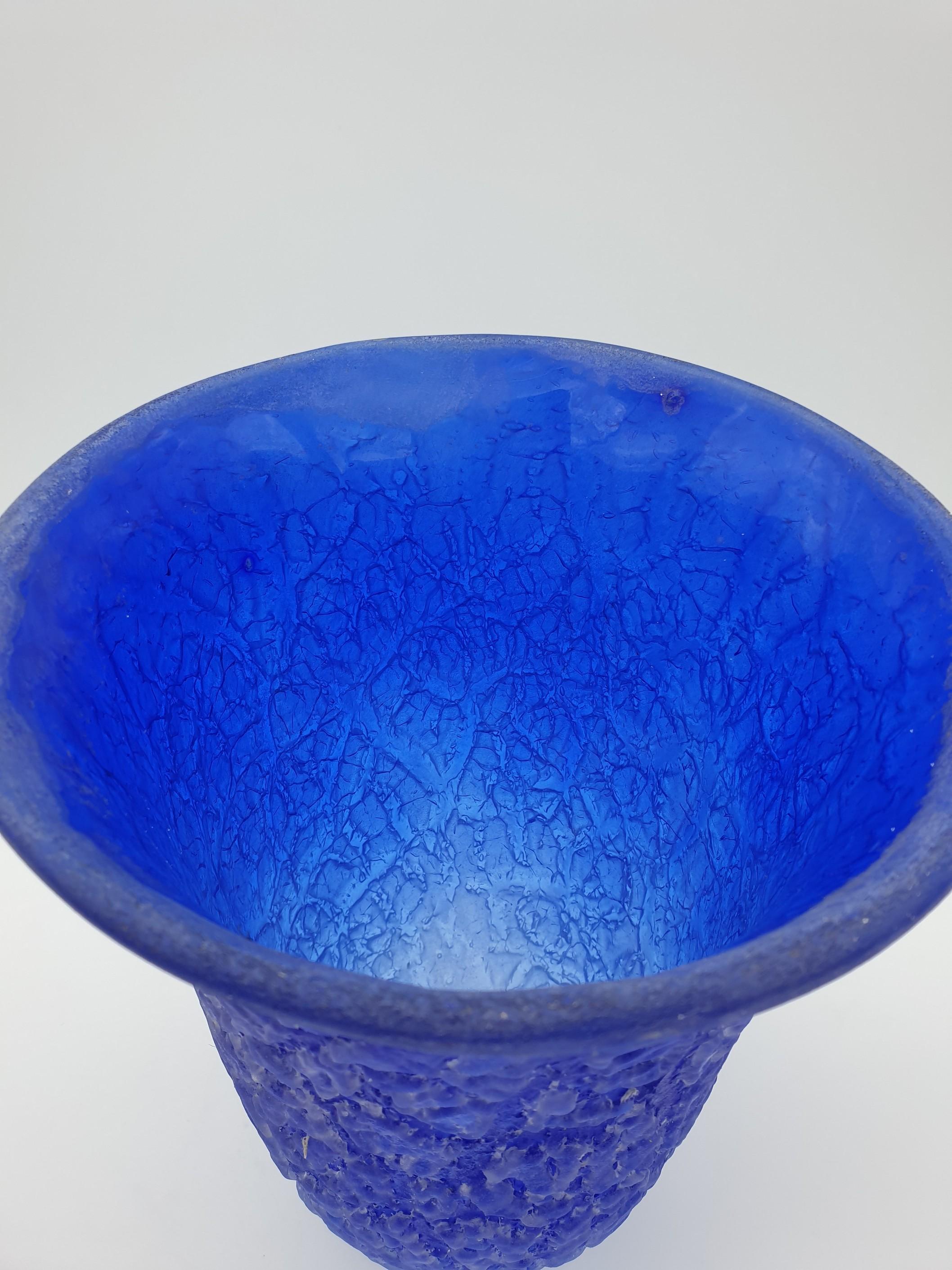Hand-Crafted Modern Blue Murano 