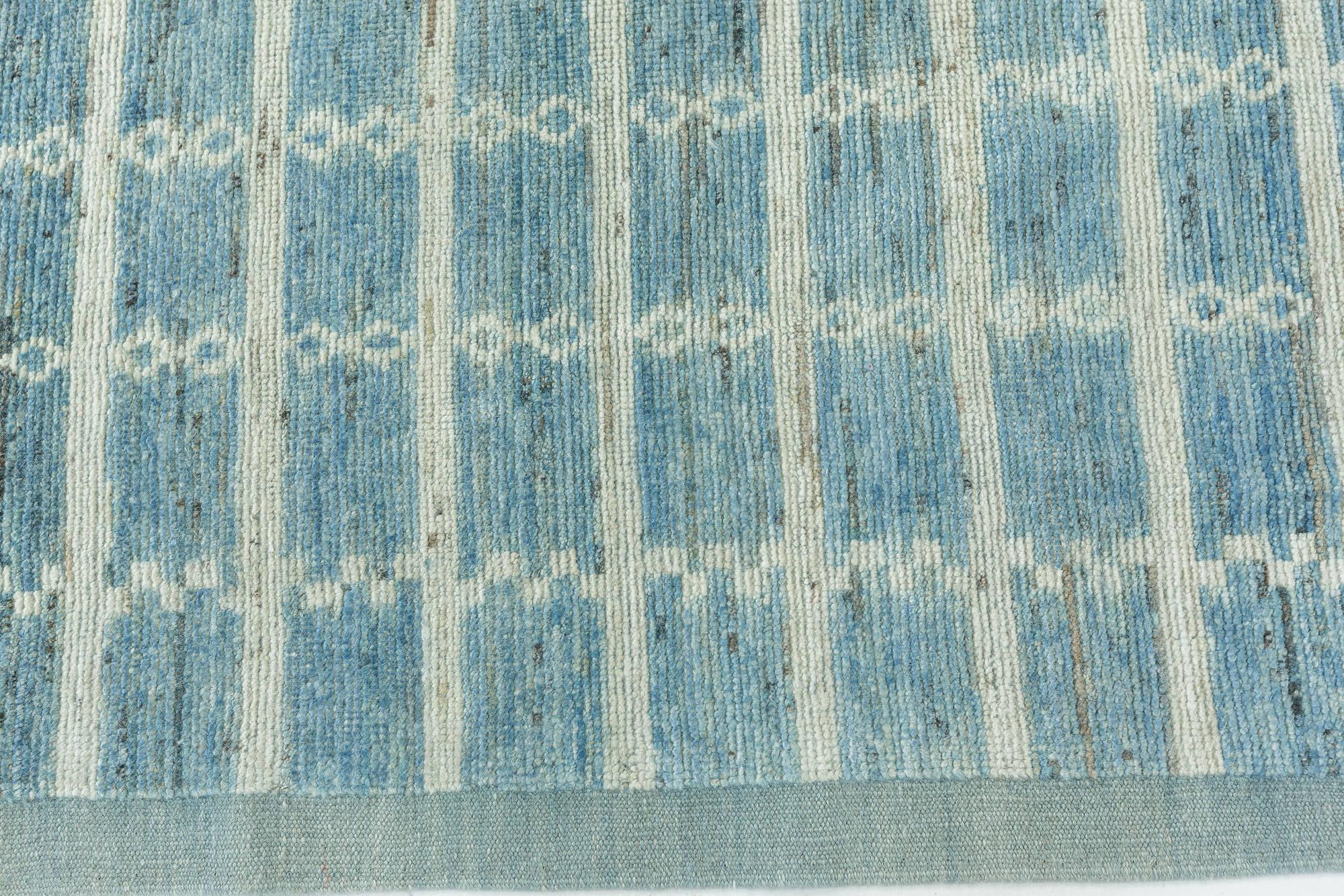 Modern Blue Pergolas Rug by Doris Leslie Blau
Size: 15'2