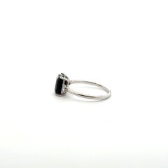 Modern Blue Sapphire Gold Ring For Her