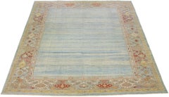 Alfombra moderna de lana azul de Sultanabad Rugs con motivos florales