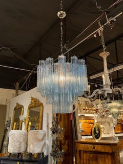 Modern Blue "Trochi" Style Murano Chandelier