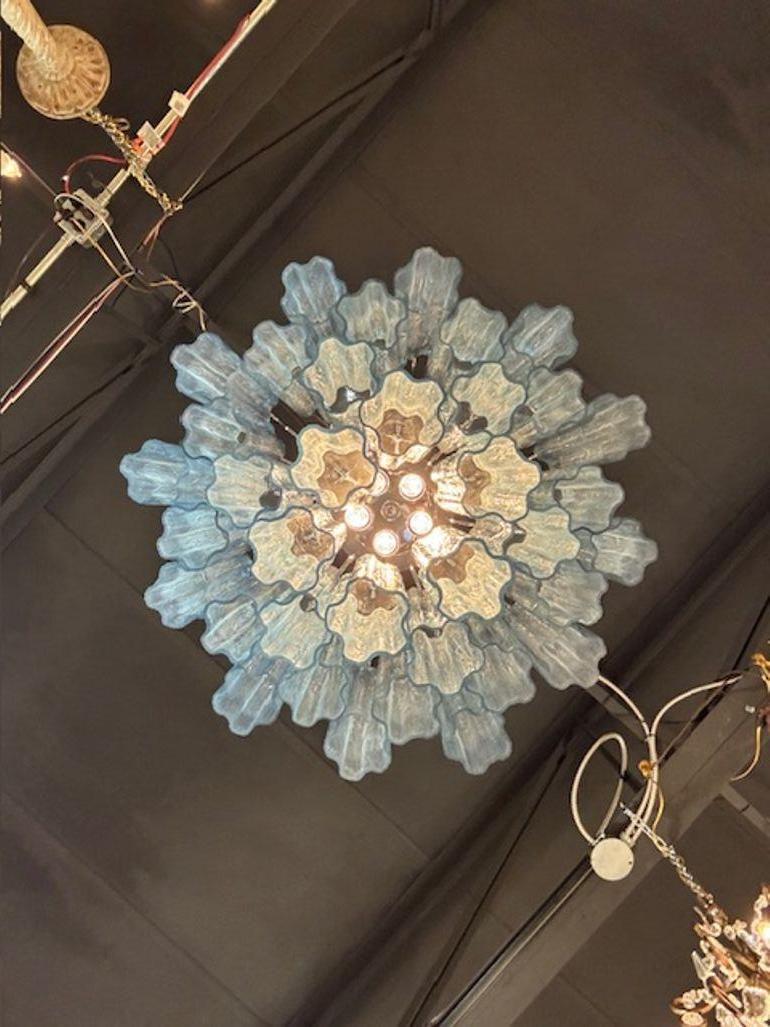 XXI secolo e contemporaneo Lampadario moderno blu in stile 