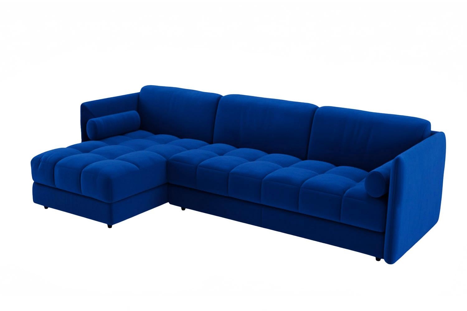 Moderne Canapé sectionnel moderne en velours bleu Vínculo en vente