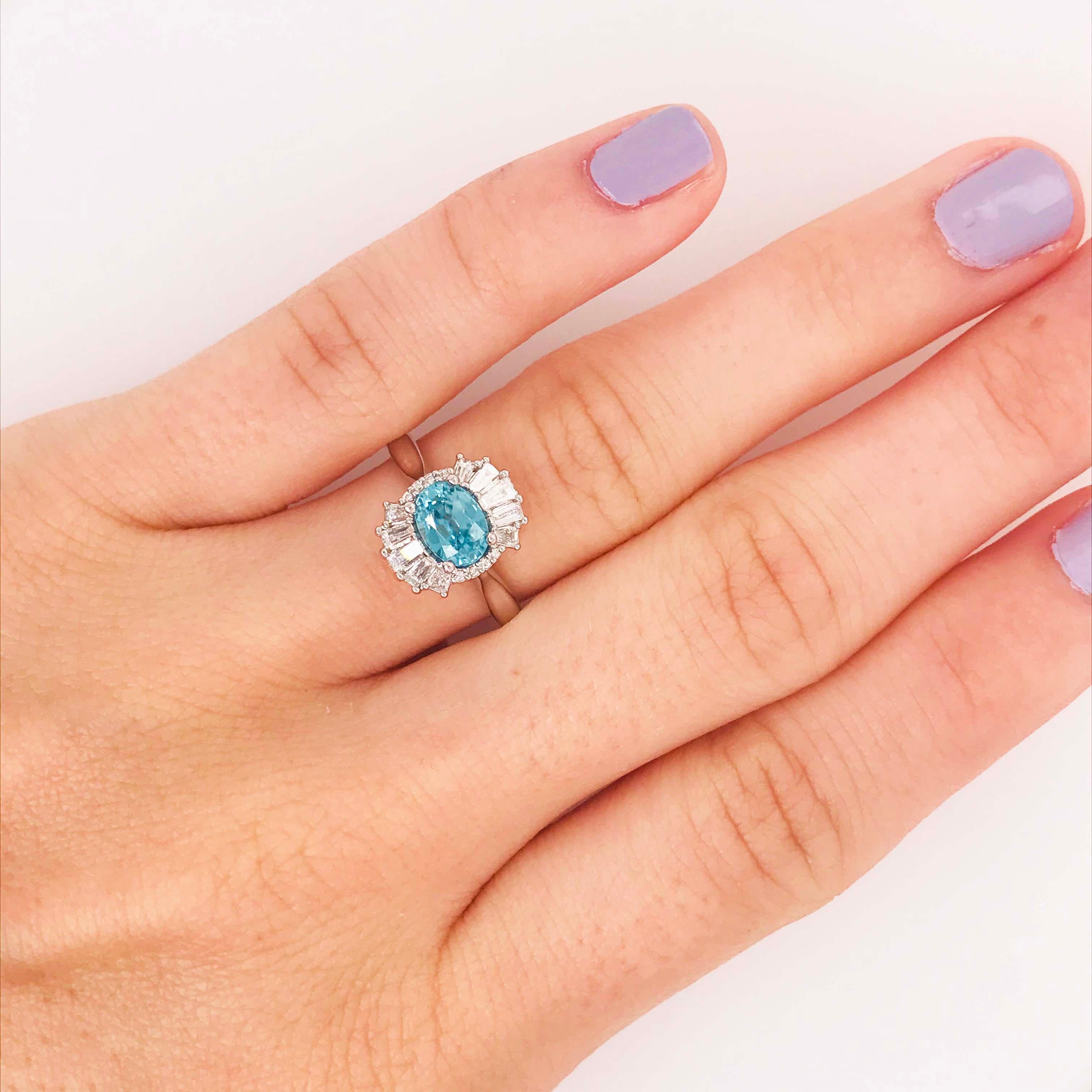 blue zircon wedding ring