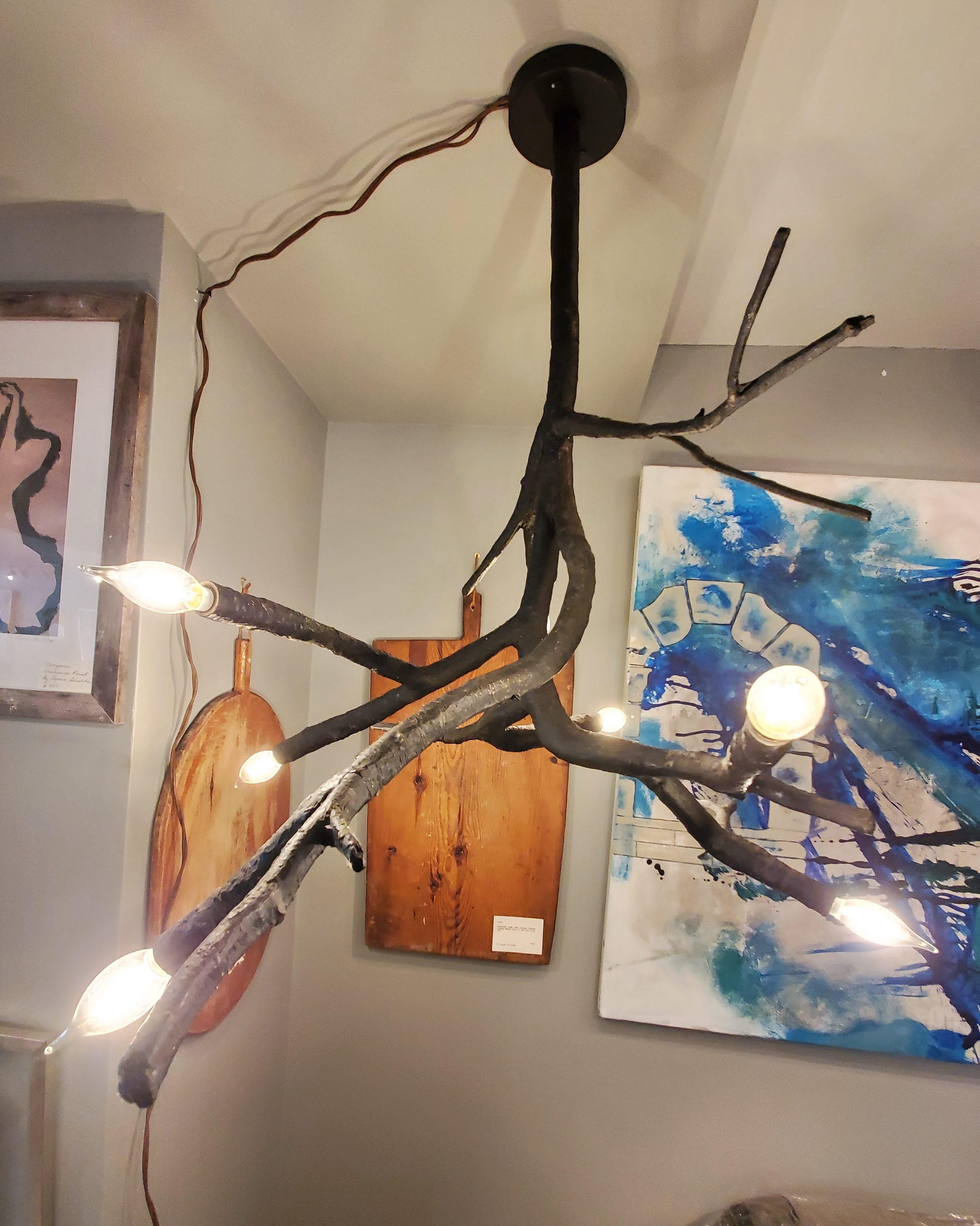 organic branch chandelier