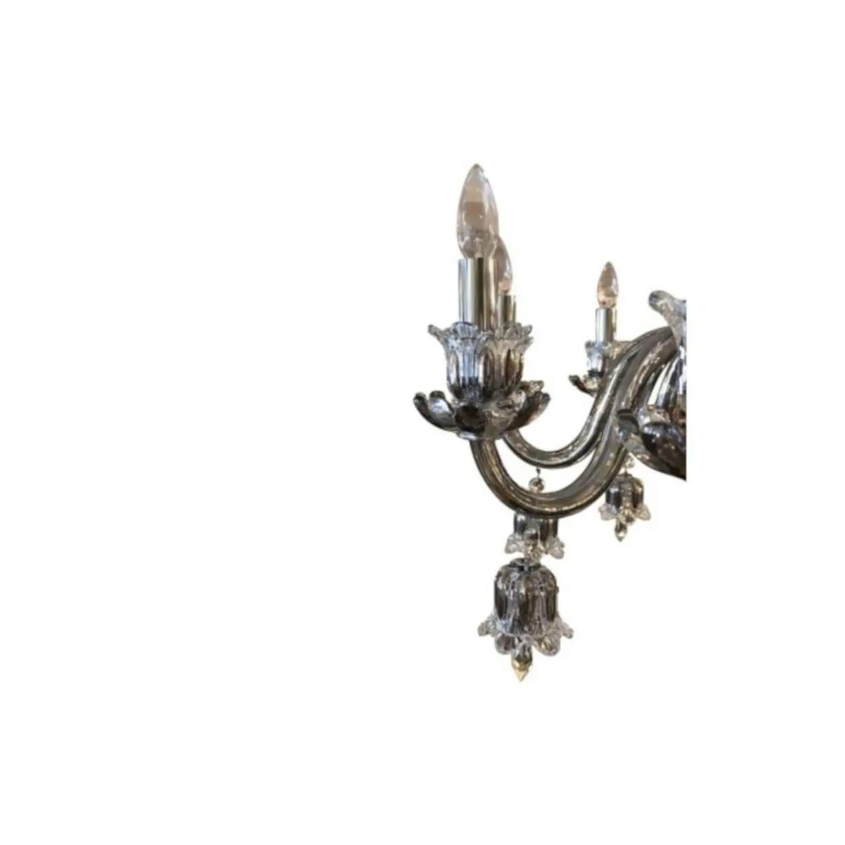 Modern Bohemian Style Eight-Light Platinum Overlaide Chandelier In Good Condition For Sale In Pasadena, CA