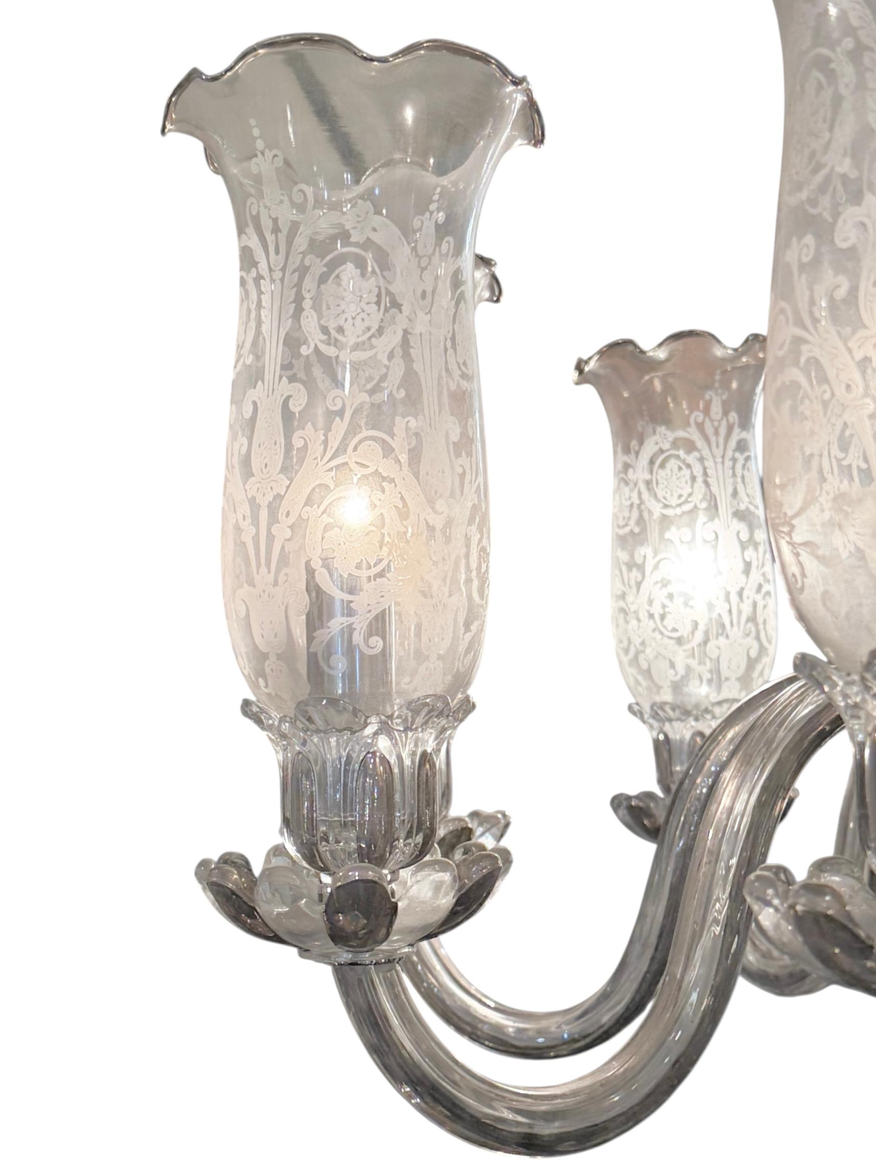 XXI secolo e contemporaneo Lampadario moderno a otto luci sovrapposte in platino in stile bohémien in vendita