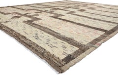 Tapis marocain moderne de style Boho, l'enchantement tribal rencontre l'allure Wabi-Sabi