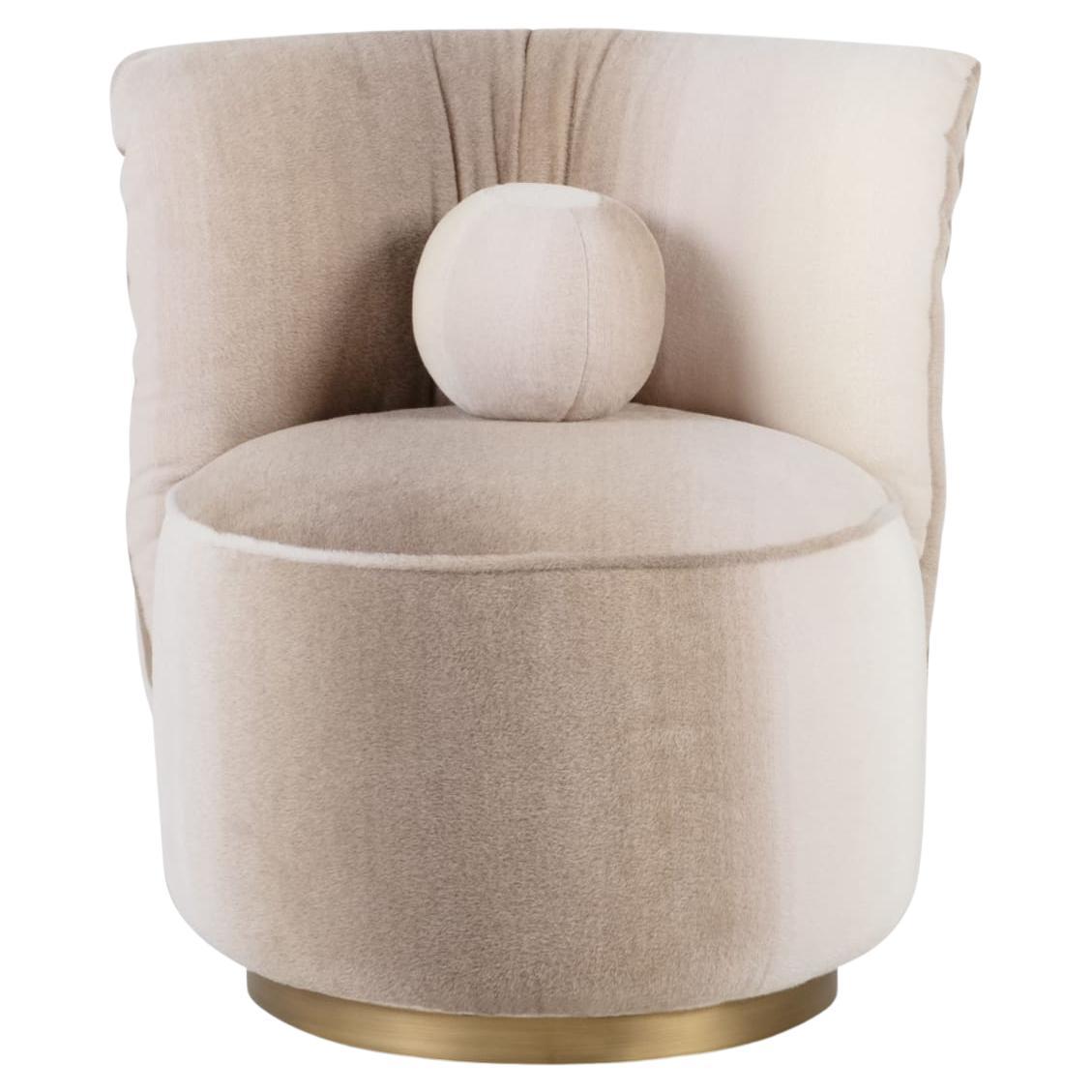 Fait main Fauteuil moderne Bolota, chaise d'appoint, alpaga, fabriqué à la main par Greenapple en vente