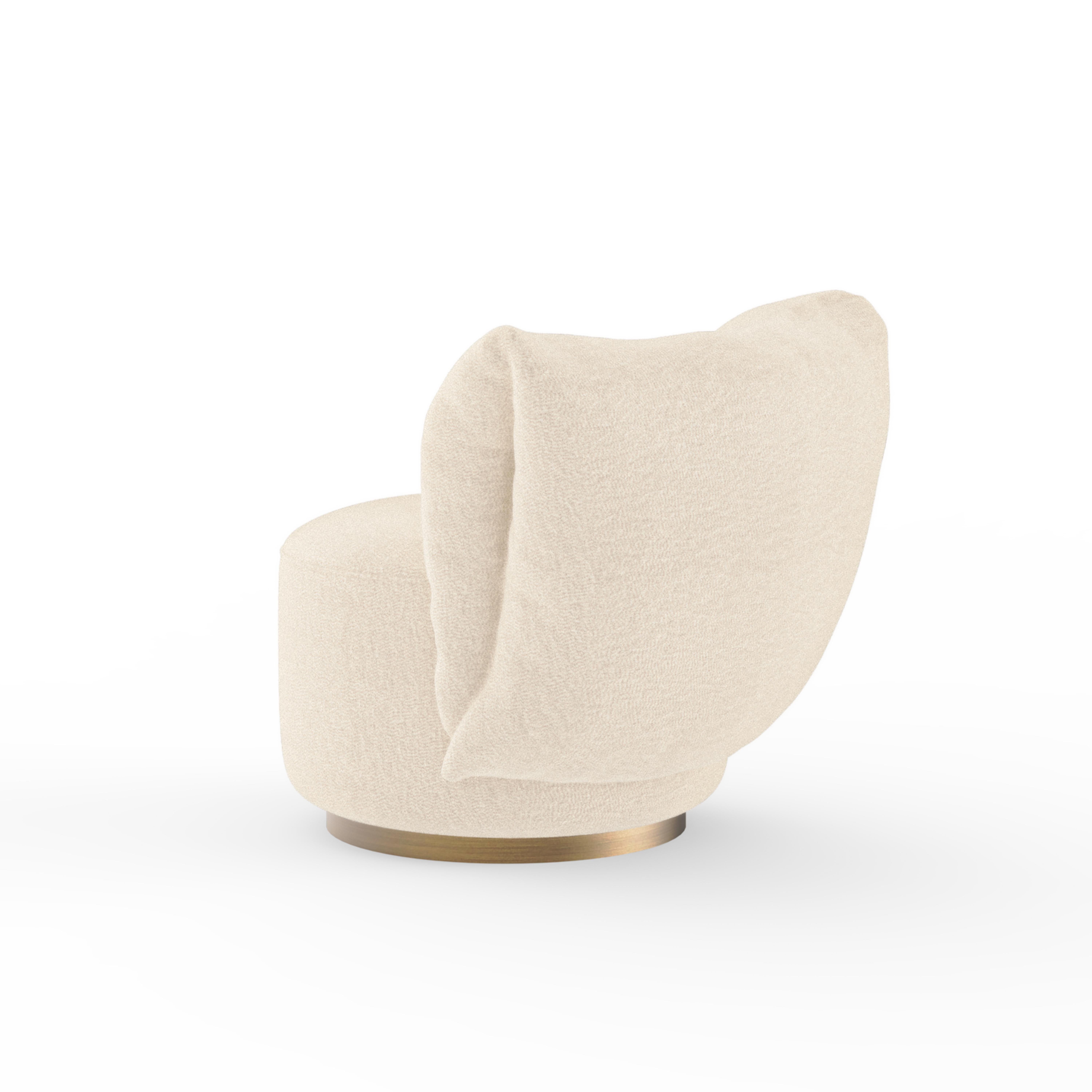 Chaise d'appoint moderne Bolota, Dedar Boucle, laiton, fait main Greenapple Neuf - En vente à Lisboa, PT