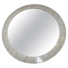 Modern Bone Round Mirror