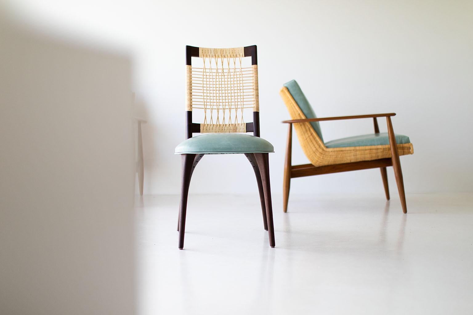 Designer: Laura Trenchard

Manufacturer: Craft Associates Furniture
Period/model: Mid-Century Modern
Specs: Solid walnut, leather, cane


Modern 