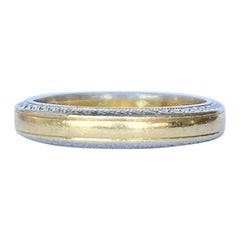 Vintage Modern Boodles and Dunthorne 18 Carat Yellow and White Gold Band