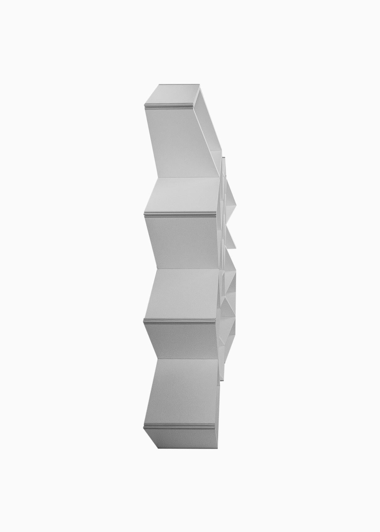 Italian Modern Bookcase in Pvc Foam and Extruded Aluminum, X.Me For Sale