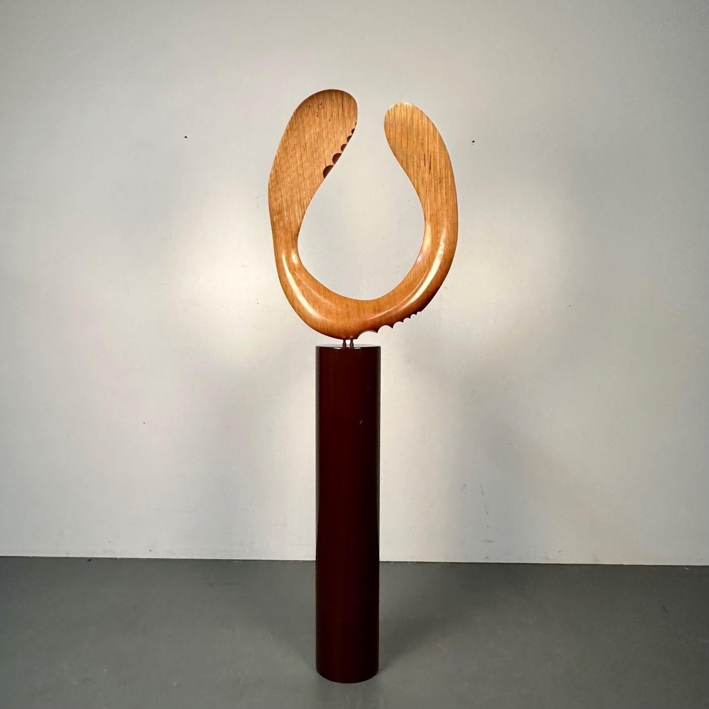 Modern Boomerang Wooden Sculpture on Steel Pedestal by David Hymes, Contemporary

A laminated plywood 'Boomerang' sculpture by David Hymes, mounted on a steel pedestal.

David Hymes has 30 years experience in creating fine furniture and sculpture,
