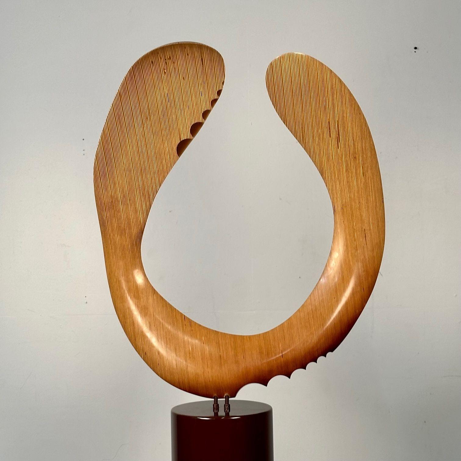  David Hymes, Contemporary, Boomerang Sculpture, Plywood, Steel Pedestal, 2010s For Sale 2
