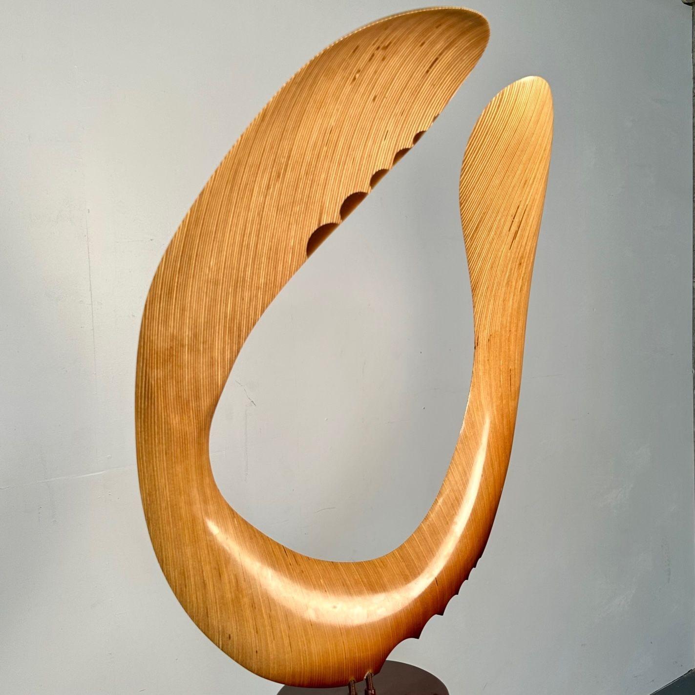  David Hymes, Contemporary, Boomerang Sculpture, Plywood, Steel Pedestal, 2010s For Sale 3