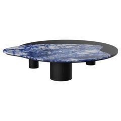 Modern Bordeira Coffee Table, Cristallo Blue Lux Handmade Portugal by Greenapple