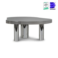 Mesa de centro moderna Bordeira, acero inoxidable, hecha a mano Portugal by Greenapple