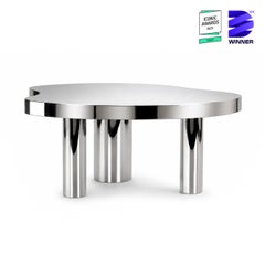 Modern Bordeira Coffee Table, Stainless Steel, Handmade Portugal by Greenapple