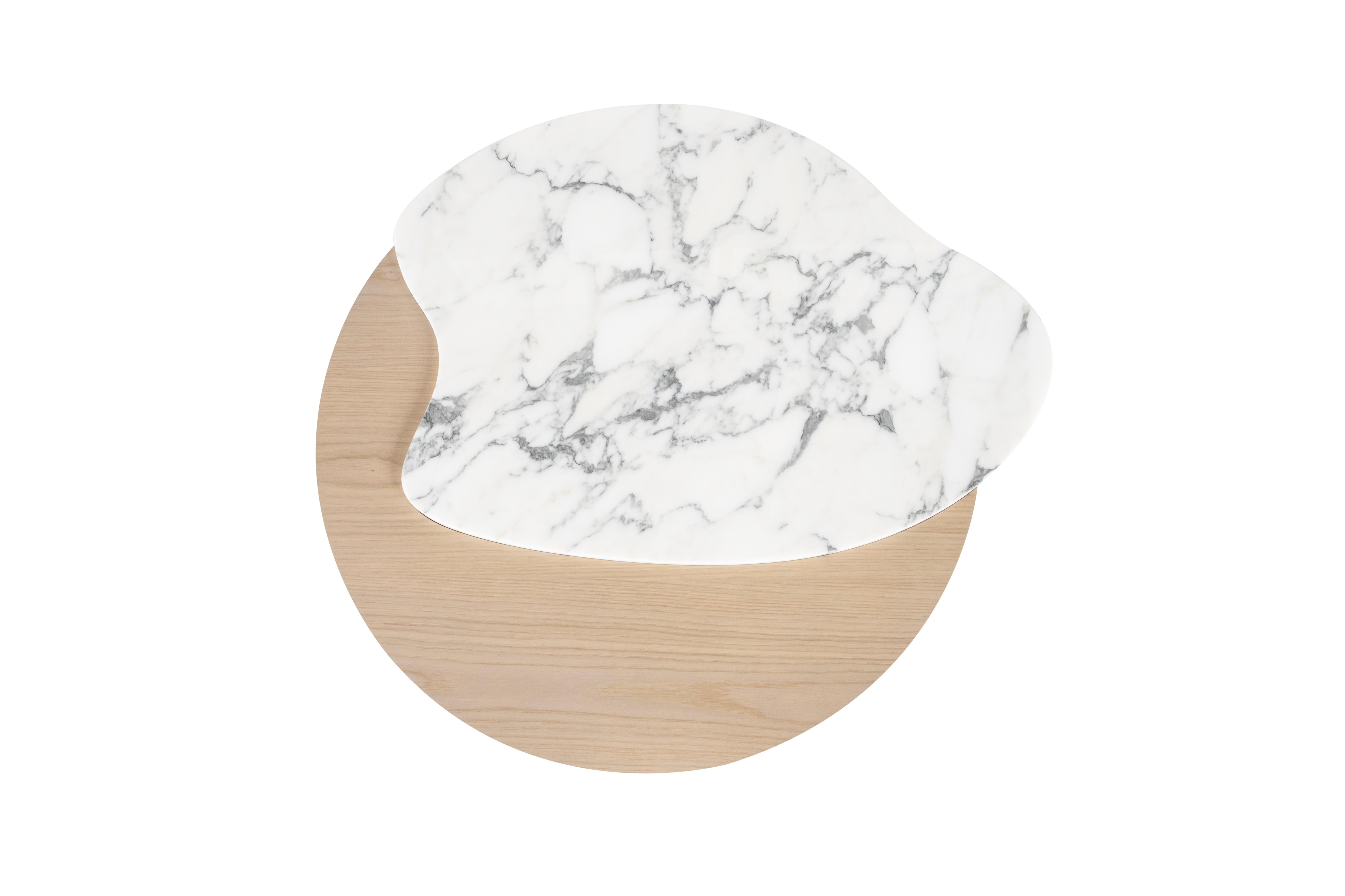 Moderne Bordeira-Couchtische, Marmor, Eiche, handgefertigt in Portugal von Greenapple im Angebot 7