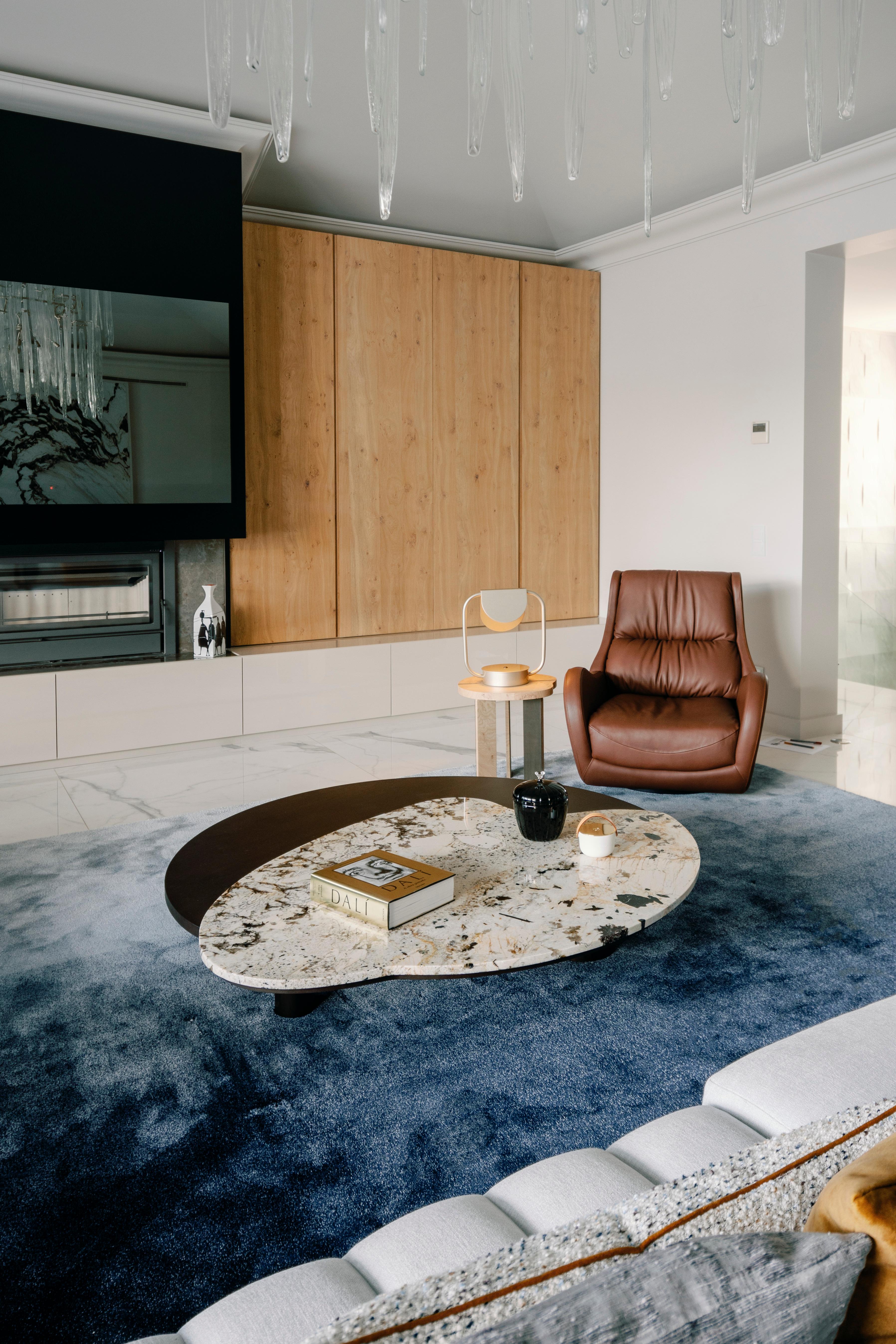 Modern Bordeira Coffee Tables, Marble, Oak, Handmade in Portugal by Greenapple For Sale 10