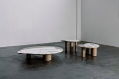 Modern Bordeira Coffee Tables, Marble, Oak, Handmade in Portugal by Greenapple