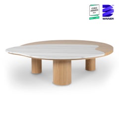 Tavolini da caffè moderni Bordeira, Oak Venato, fatti a mano in Portogallo da Greenapple