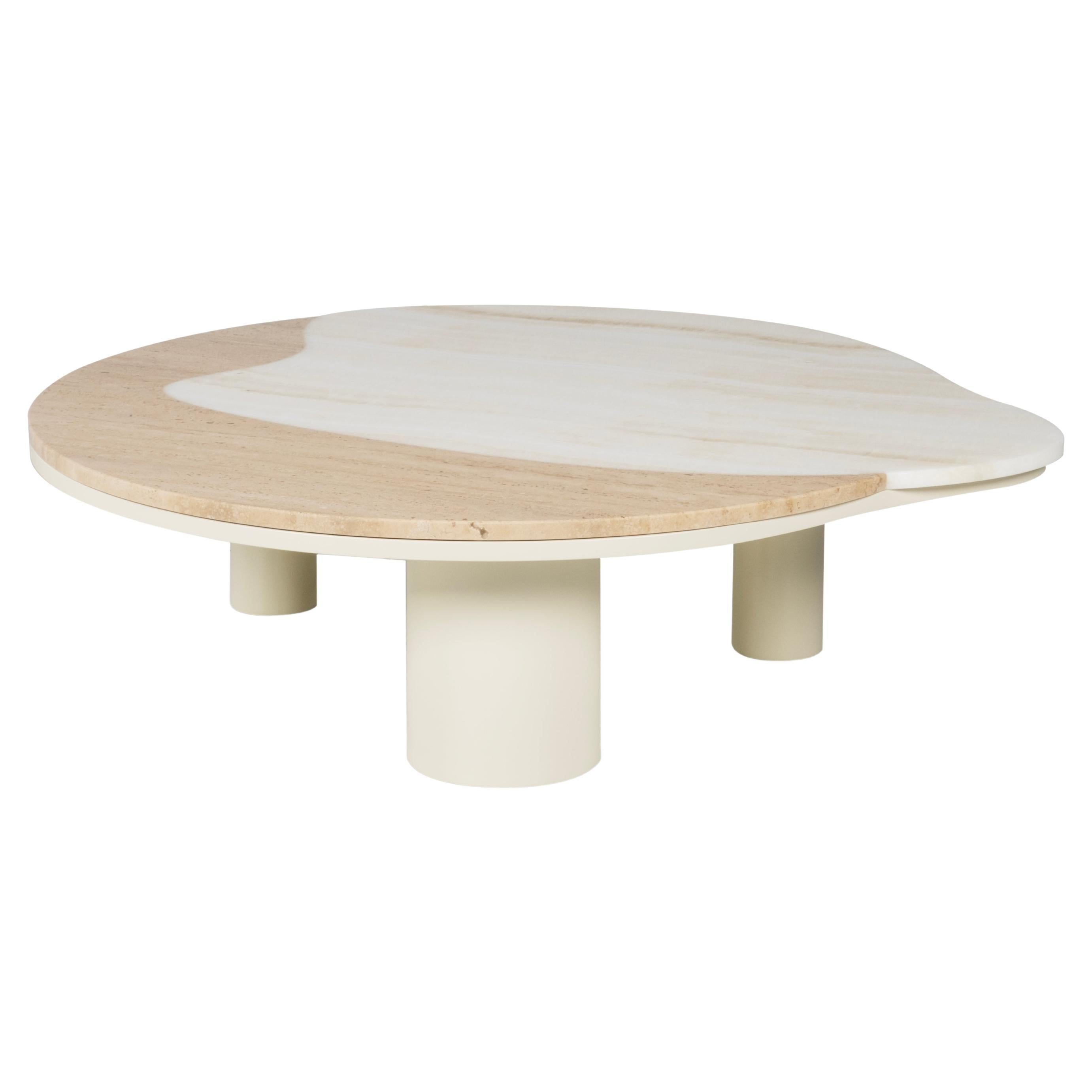 Modern Bordeira Coffee Tables, Onyx Travertine, Handmade Portugal by Greenapple For Sale