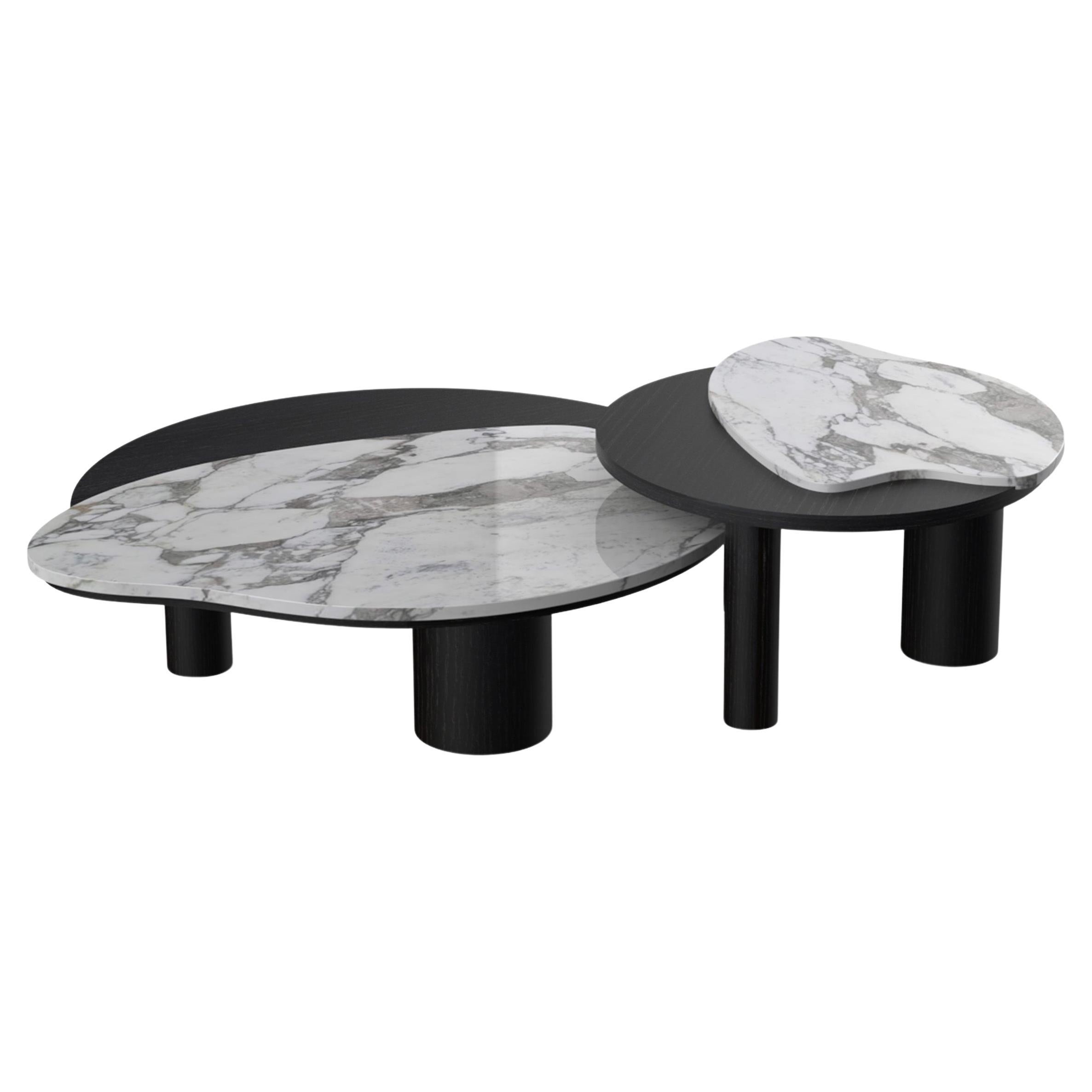 Modern Bordeira Nesting Coffee Table, Marble, Handmade in Portugal by Greenapple