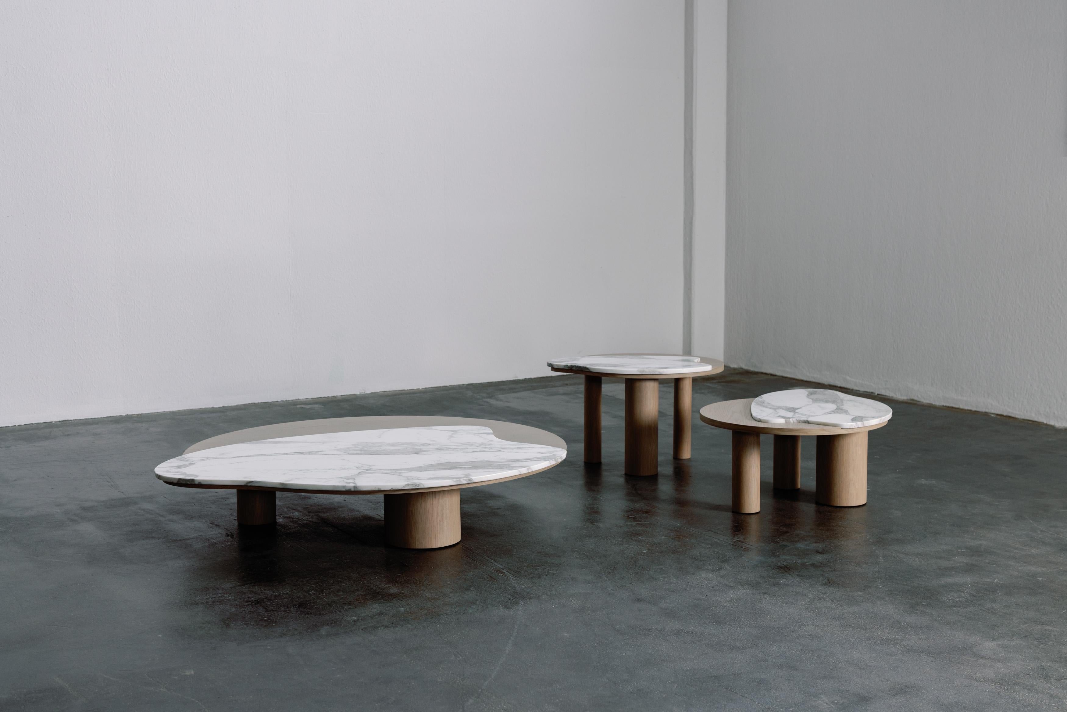 Modern Bordeira Nesting Coffee Tables, Marble, Handmade Portugal by Greenapple In New Condition For Sale In Lisboa, PT