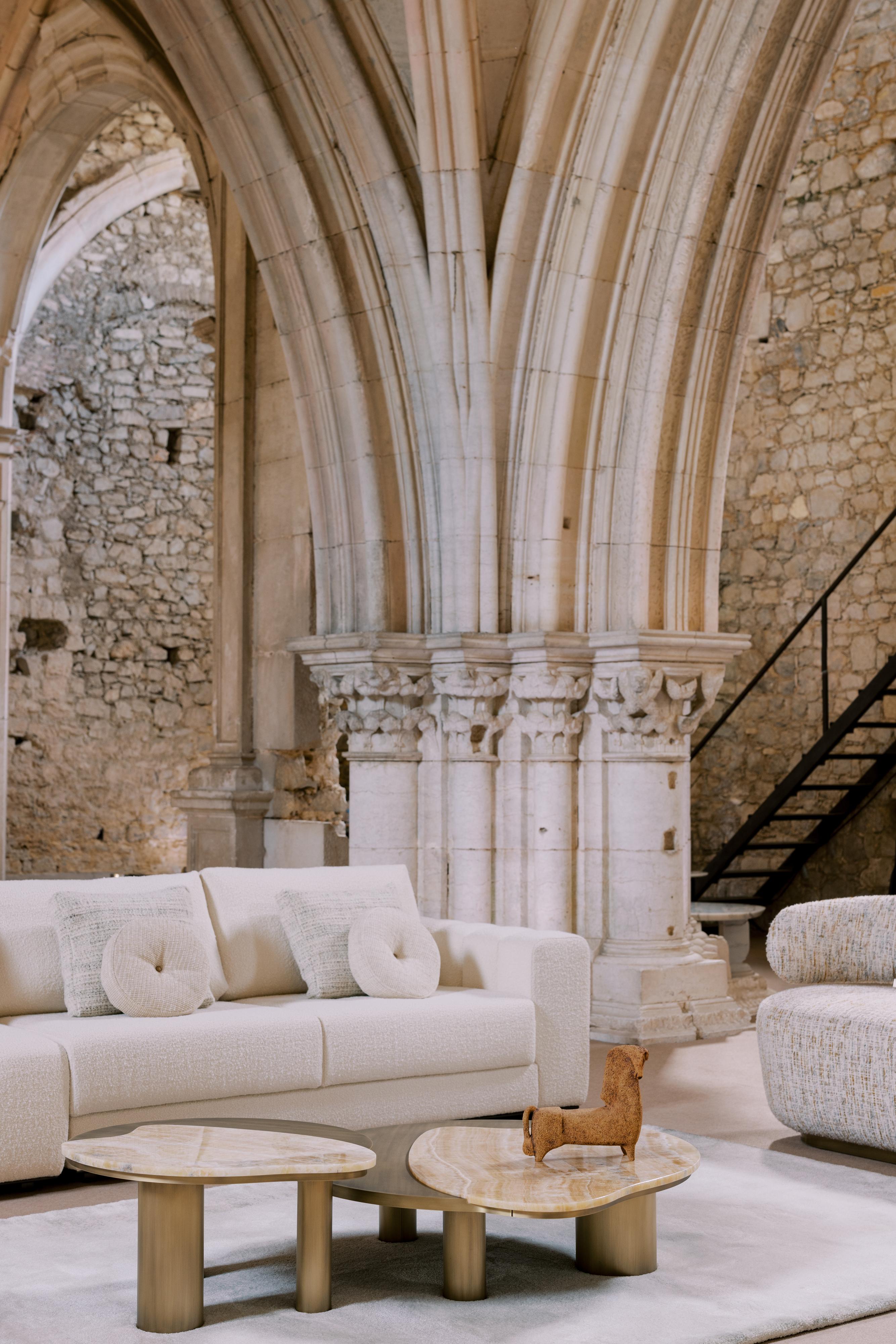Moderne Bordeira Nesting Couchtische, Nilo Onyx, Handgefertigt Portugal Greenapple im Angebot 4