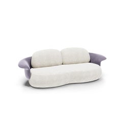 Modern Bouclé and Velvet Lewis Two Seat Sofa by Circu Magical Furniture