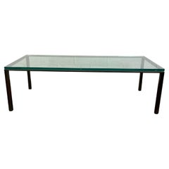 Mid-Century Modern Brass and Glass Coffee Table, 1950s Design