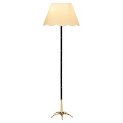 Modern Brass and Lacquered Metal Floor Lamp, Europe 1950s