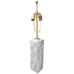 Modern Brass and Marble Table Lamp by T.H. Robsjohn-Gibbings