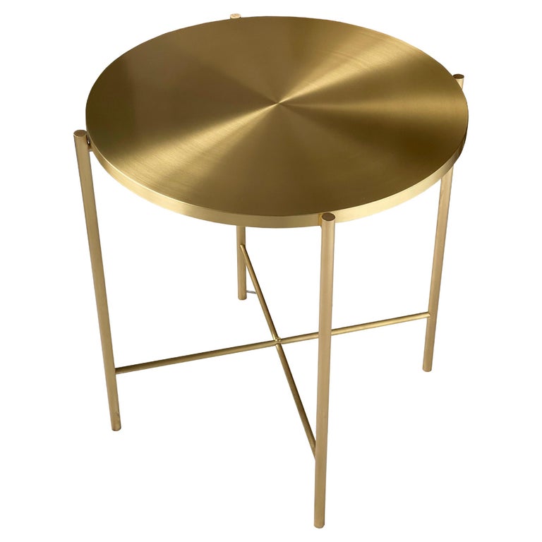 Modern Brass Bronze Coffee Side Coctail Table by Ruda Studio For Sale